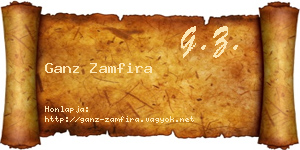 Ganz Zamfira névjegykártya